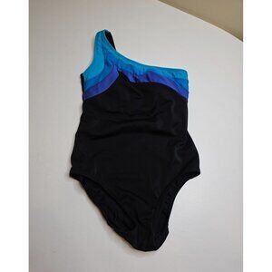 Women’s One Piece Inches Away Swimsuit Gorgeous Blue/black
